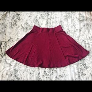 Forever 21 Maroon Skater Skirt